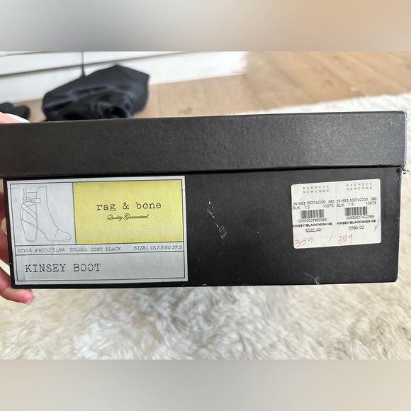 Rag & Bone Kinsey Black Leather Boots - Picture 4 of 4